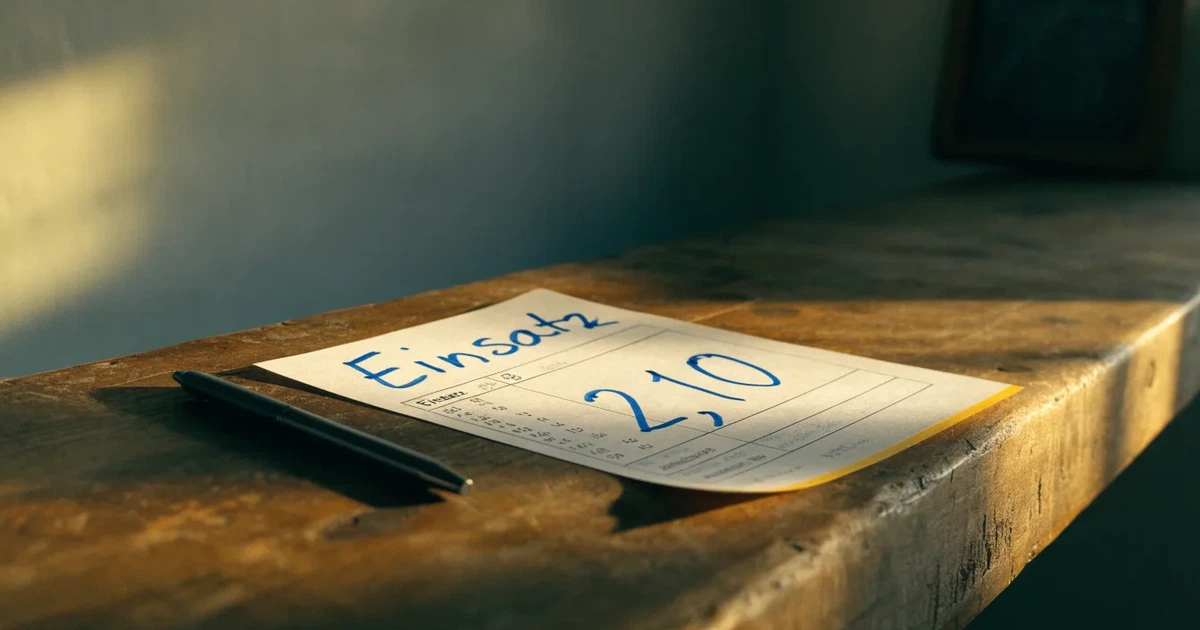 Ein leerer Wettschein aus Papier liegt neben einem Stift auf einer hölzernen Theke, weiches Licht fällt von der Seite ein.