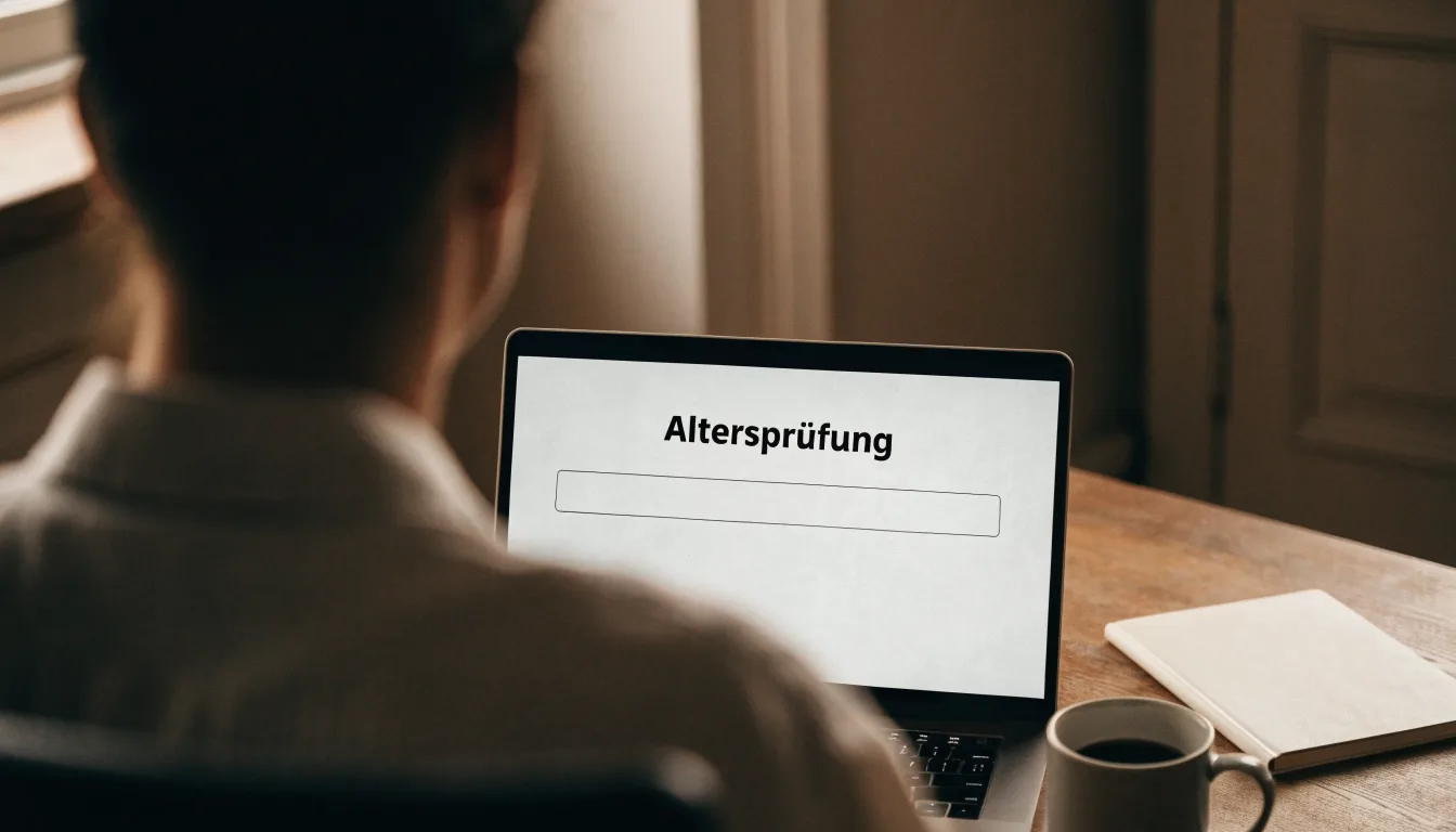Eine Balkenwaage aus Messing steht im Gleichgewicht auf einem dunklen Pult neben einem hölzernen Richterhammer, dahinter eine unscharfe Wand.
